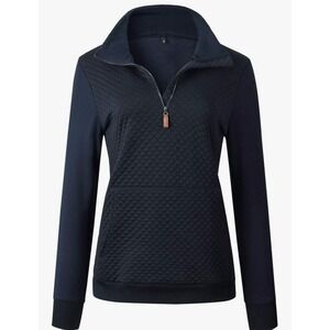 Barlver Womens Fashion Quarter Zip Stand Collar SweatshirtsSz Xl